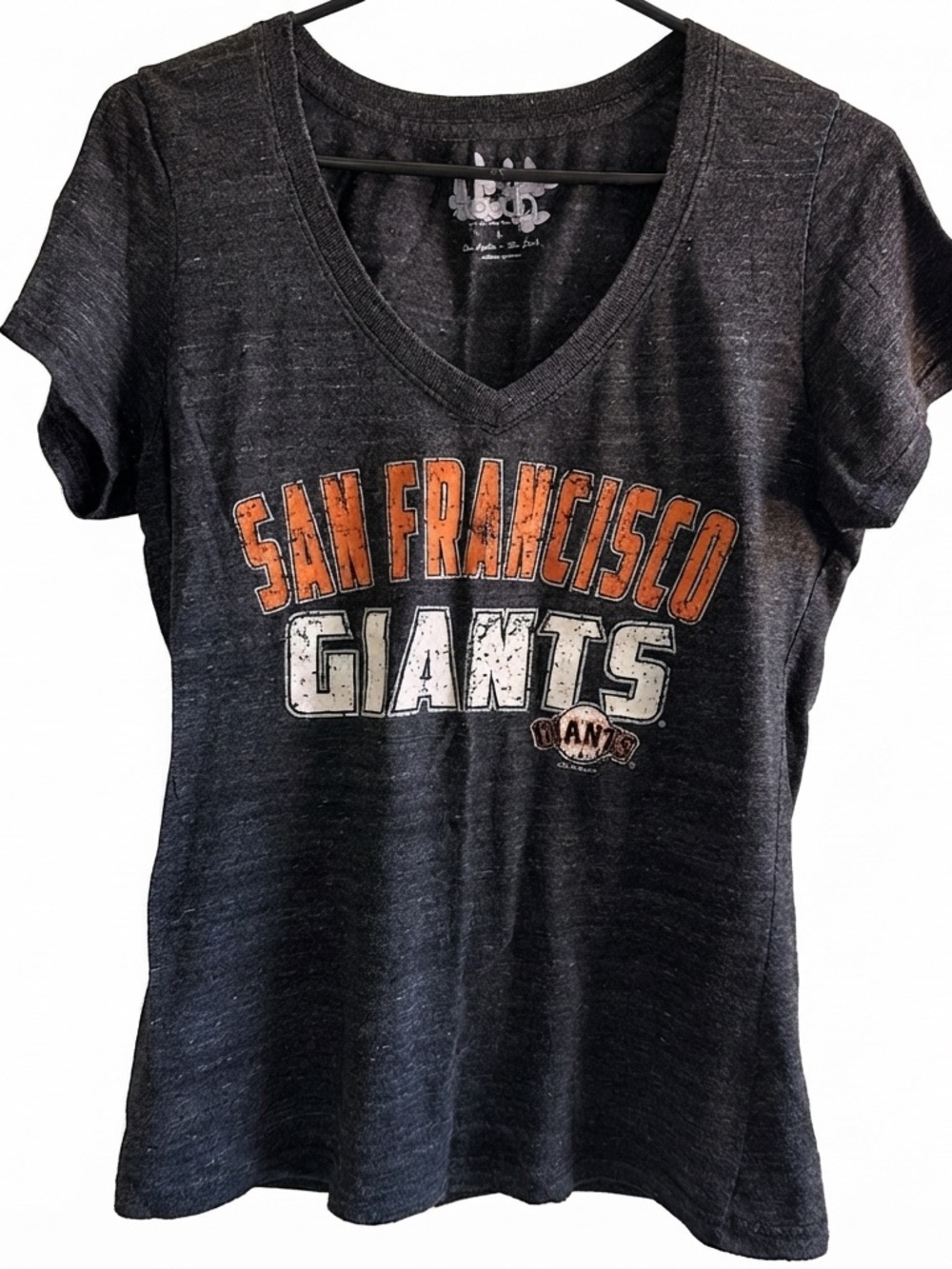 Touch by Alyssa Milano Gray SF Giants V-neck Tee